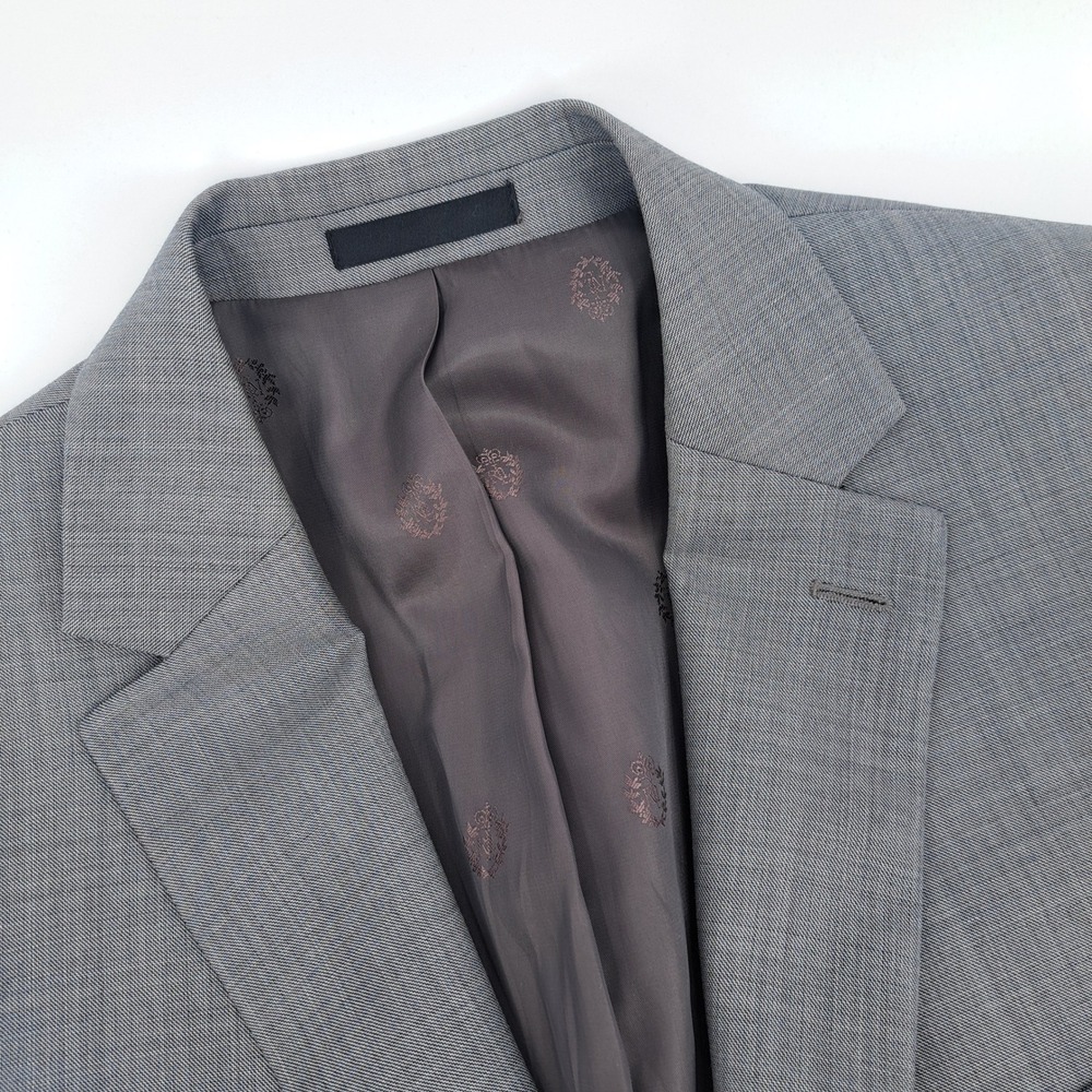 Lauren Ralph Lauren Blazer Mens 44R Wool Blend Gray Natural Stretch Sport Coat